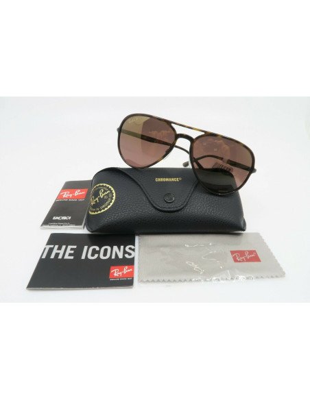 Ray Ban Rb4320-CH 710/6B Aviator Chromance Carey Cafe Espejo | Sunn...